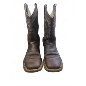 Old West Boots Brown Leather Western Cowboy.